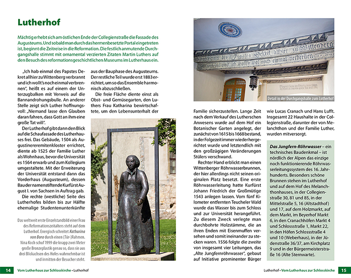 Eine Seite aus dem Stadtführer Wittenberg